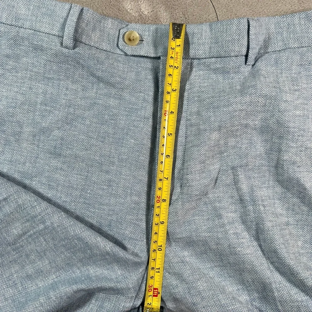 Banana Republic Tailored Trousers Men's Size 36x34 Blue Linen Blend Pants NWT
